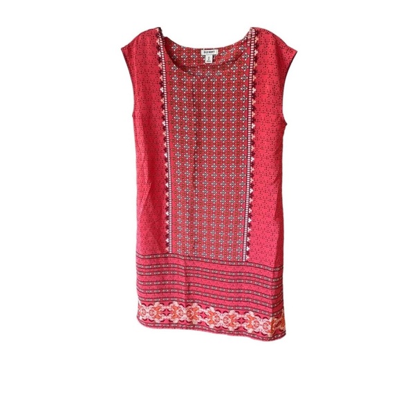 Old Navy shift dress with slip, so soft and silky, comfy, dark rosy salmon color - Picture 1 of 5